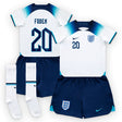 England Home Stadium Kit 2022 - Little Kids with Foden 20 printing - Kit Captain