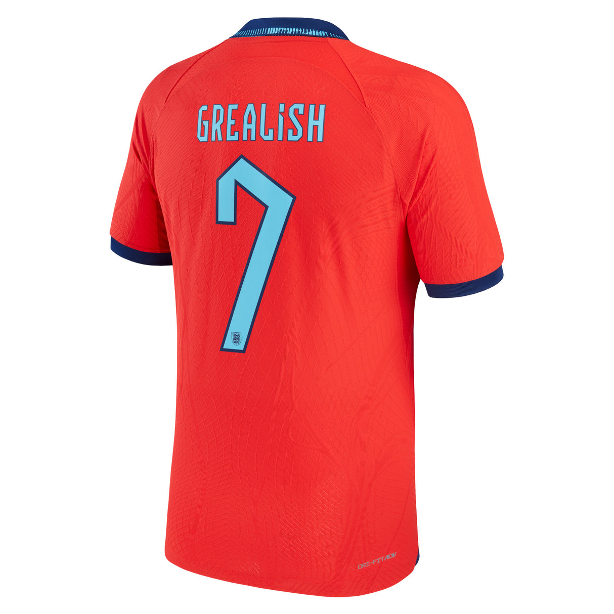 England Away Match Shirt 2022 with Grealish 7 printing - Kit Captain