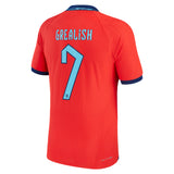 England Away Match Shirt 2022 with Grealish 7 printing - Kit Captain