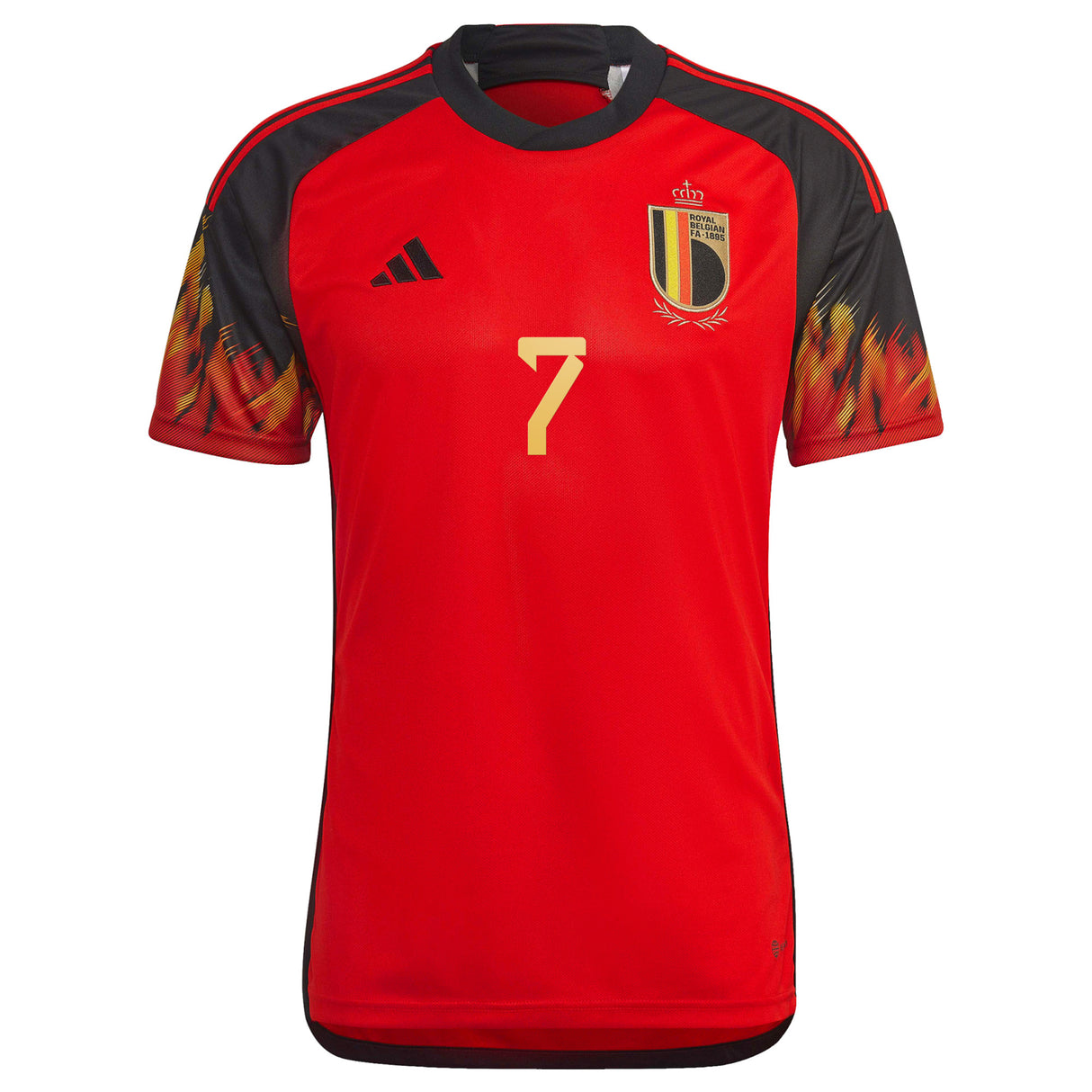 Belgium Home Shirt with De Bruyne 7 printing - Kit Captain