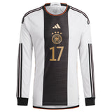 Germany Home Authentic Shirt 2022 - Long Sleeve with Brandt 17 printing - Kit Captain