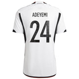 Germany Home Shirt 2022 with Adeyemi 24 printing - Kit Captain