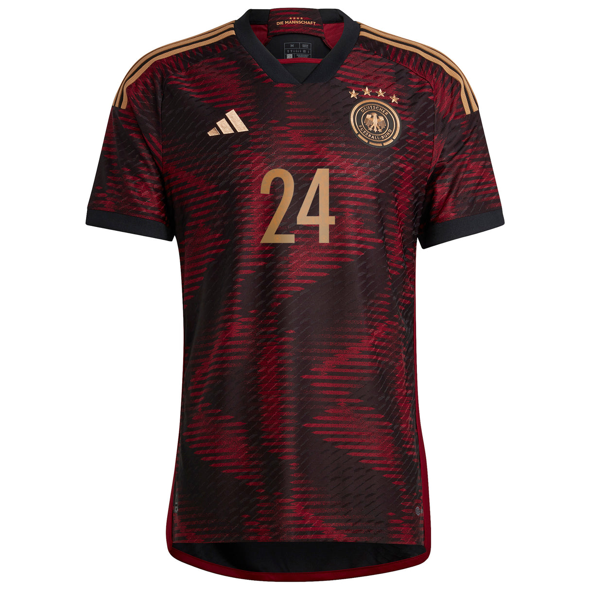 Germany Away Authentic Shirt 2022 with Adeyemi 24 printing - Kit Captain