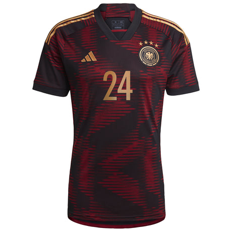 Germany Away Shirt 2022 with Adeyemi 24 printing - Kit Captain