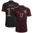 Germany Away Shirt 2022 with Brandt 17 printing - Kit Captain