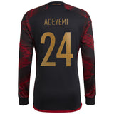 Germany Away Shirt 2022 - Long Sleeve with Adeyemi 24 printing - Kit Captain