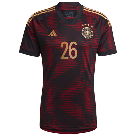 Germany Away Shirt 2022 with Moukoko 26 printing - Kit Captain