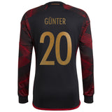 Germany Away Shirt 2022 - Long Sleeve with Günter 20 printing - Kit Captain