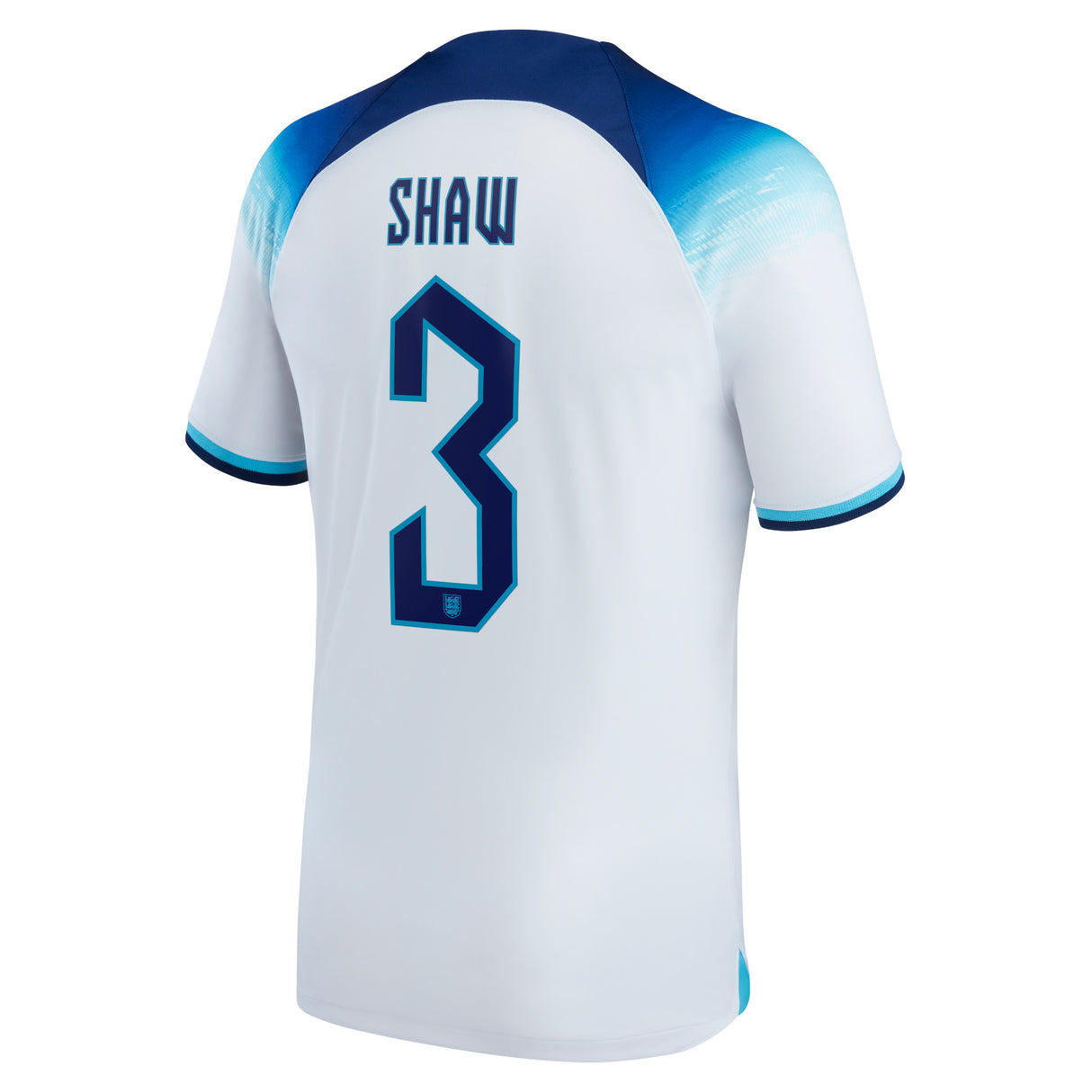 England Home Stadium Shirt 2022 with Shaw 3 printing - Kit Captain