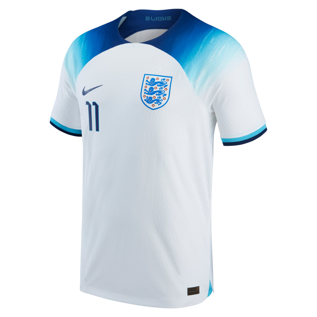 England Home Match Shirt 2022 with Rashford 11 printing - Kit Captain