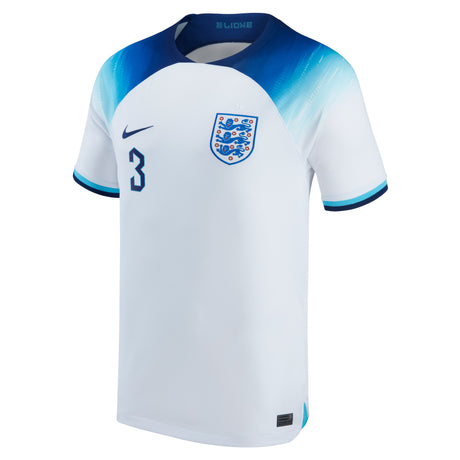 England Home Stadium Shirt 2022 - Kids with Shaw 3 printing - Kit Captain