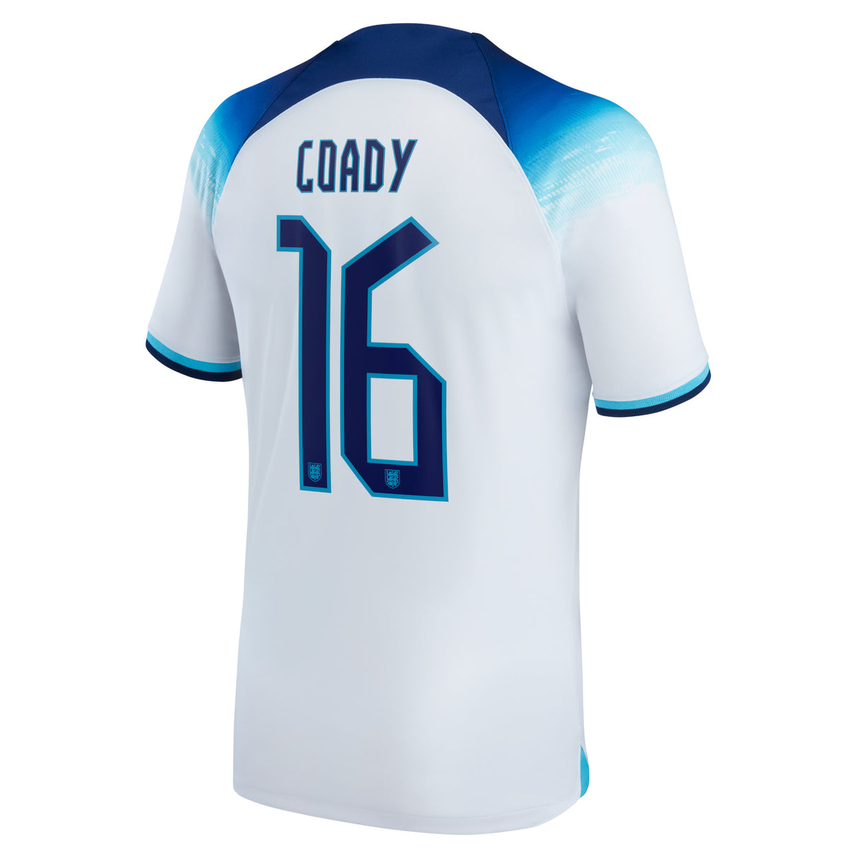 England Home Stadium Shirt 2022 - Kids with Coady 16 printing - Kit Captain