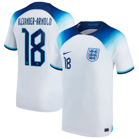 England Home Stadium Shirt 2022 - Kids with Alexander-Arnold 18 printing - Kit Captain