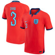 England Away Match Shirt 2022 with Shaw 3 printing - Kit Captain