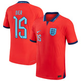 England Away Match Shirt 2022 with Dier 15 printing - Kit Captain