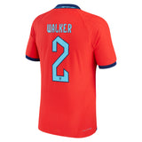 England Away Match Shirt 2022 with Walker 2 printing - Kit Captain