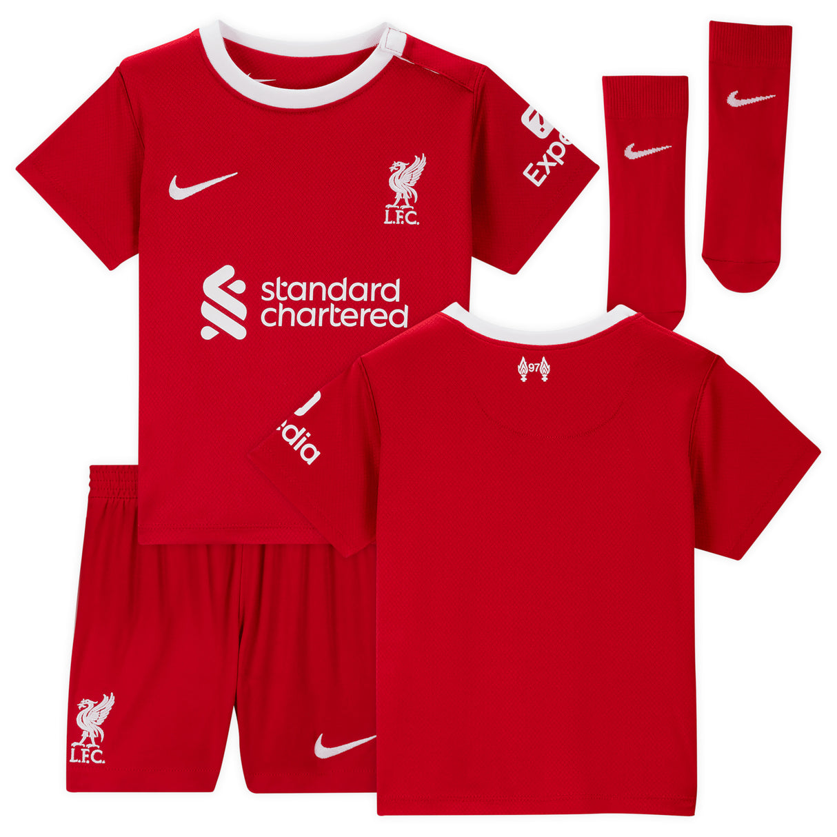 Liverpool Nike Home Stadium Kit - 2023-24 - Infant - Kit Captain