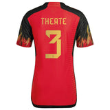 Belgium Home Authentic Shirt 2022 with Theate 3 printing - Kit Captain