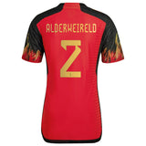 Belgium Home Authentic Shirt 2022 with Alderweireld 2 printing - Kit Captain