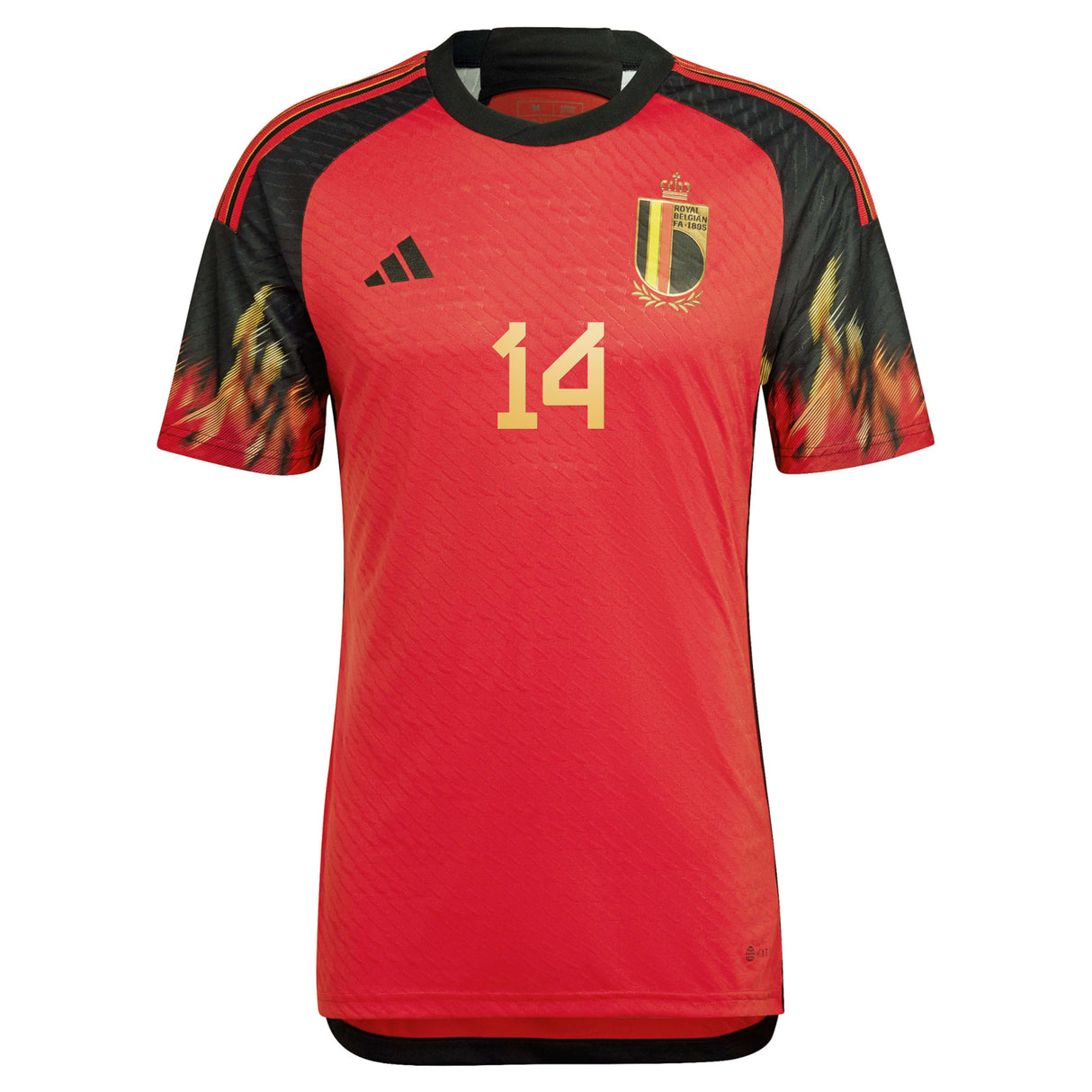 Belgium Home Authentic Shirt 2022 with Mertens 14 printing - Kit Captain