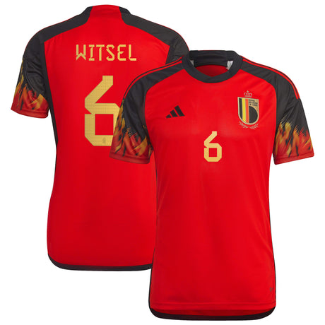 Belgium Home Shirt 2022 with Witsel 6 printing - Kit Captain