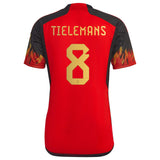 Belgium Home Shirt 2022 with Tielemans 8 printing - Kit Captain