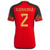 Belgium Home Shirt 2022 with Alderweireld 2 printing - Kit Captain