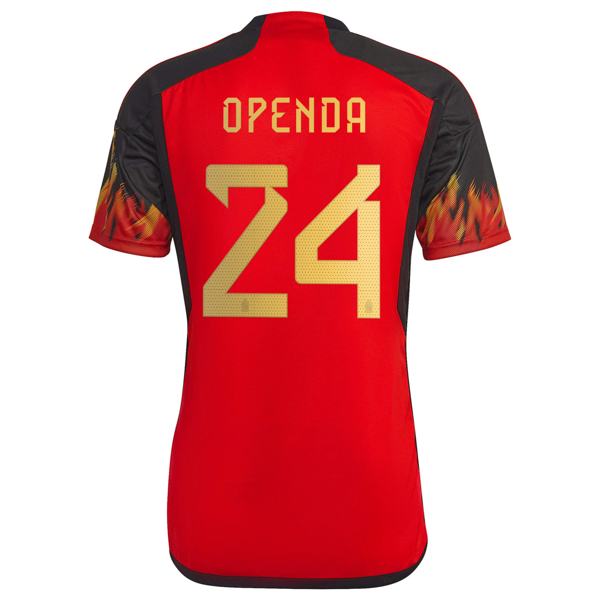 Belgium Home Shirt 2022 with Openda 24 printing - Kit Captain