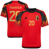 Belgium Home Shirt 2022 - Kids with Vanaken 20 printing - Kit Captain