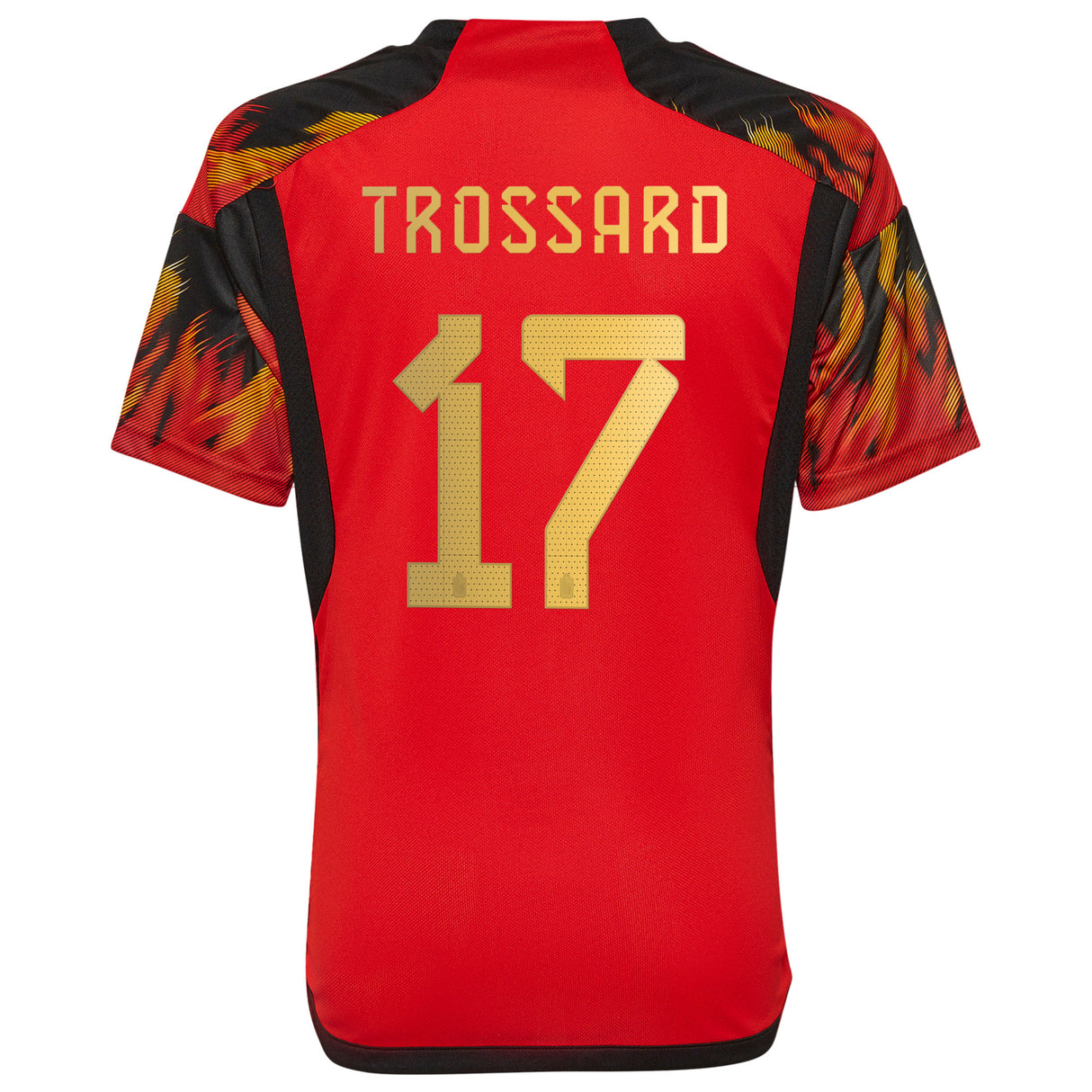 Belgium Home Shirt 2022 - Kids with Trossard 17 printing - Kit Captain