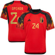 Belgium Home Shirt 2022 - Kids with Openda 24 printing - Kit Captain