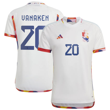 Belgium Away Shirt 2022 with Vanaken 20 printing - Kit Captain