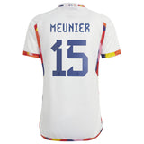 Belgium Away Shirt 2022 with Meunier 15 printing - Kit Captain