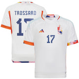 Belgium Away Shirt 2022 - Kids with Trossard 17 printing - Kit Captain