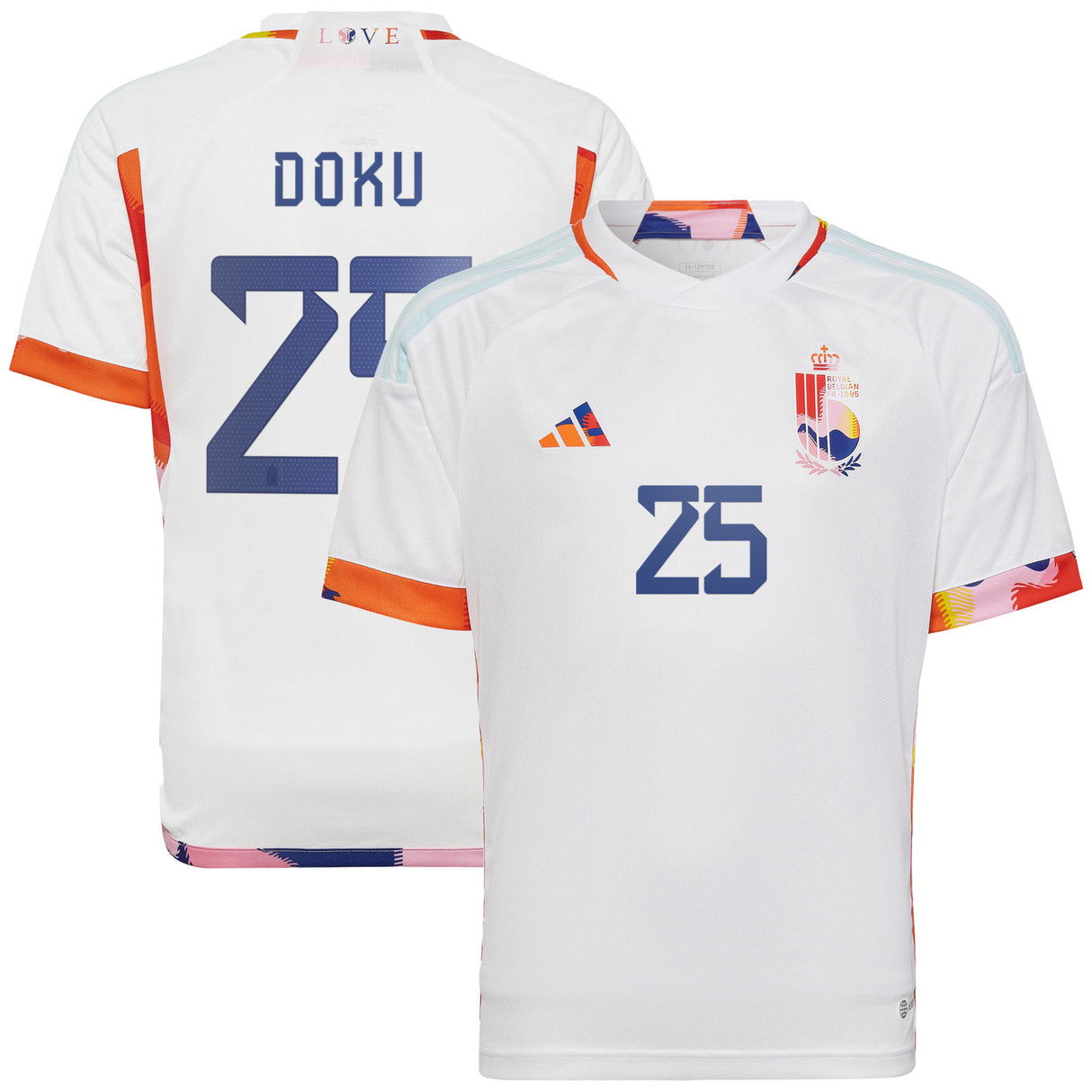 Belgium Away Shirt 2022 - Kids with Doku 25 printing - Kit Captain