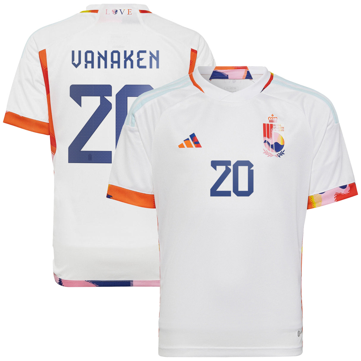 Belgium Away Shirt 2022 - Kids with Vanaken 20 printing - Kit Captain