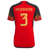 Belgium Home Shirt 2022 with Van Kerkhoven 3 printing - Kit Captain