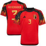 Belgium Home Shirt 2022 - Kids with Van Kerkhoven 3 printing - Kit Captain