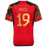 Belgium Home Shirt 2022 - Kids with Kees 19 printing - Kit Captain