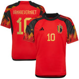 Belgium Home Shirt 2022 - Kids with Vanhaevermaet 10 printing - Kit Captain