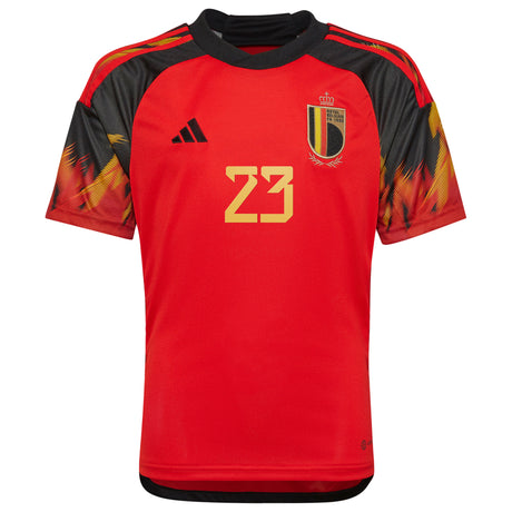 Belgium Home Shirt 2022 - Kids with Missipo 23 printing - Kit Captain