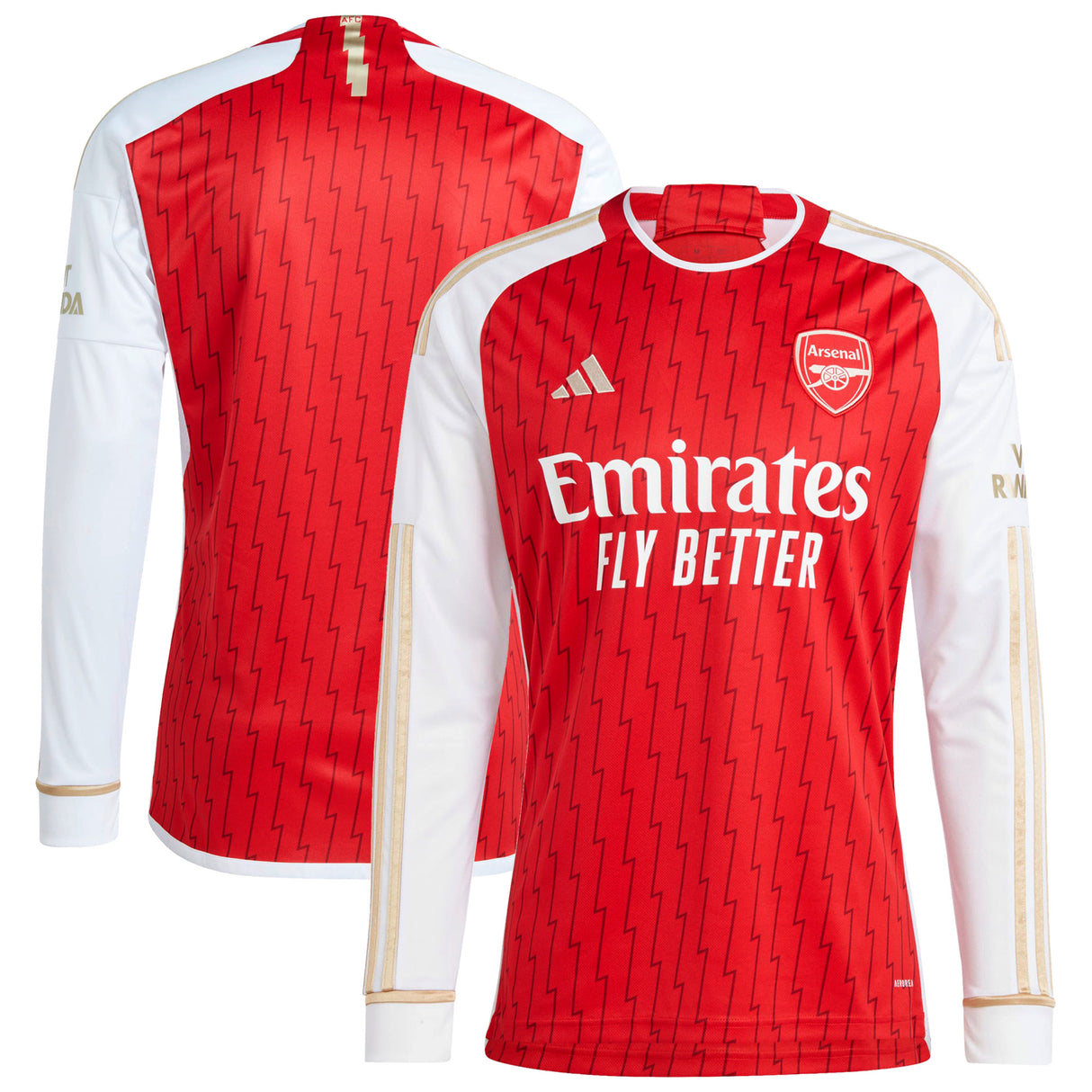 Arsenal adidas Home Shirt 2023-24 - Long Sleeve - Kit Captain