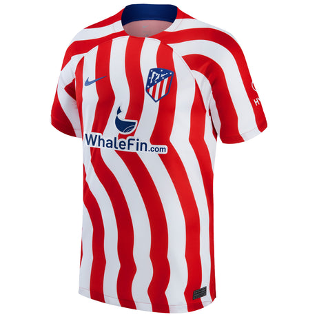 Atlético de Madrid Metropolitano Home Stadium Shirt 2022-23 with Memphis 9 printing - Kit Captain