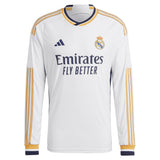 Real Madrid adidas Home Authentic Shirt 2023-24 - Long Sleeve with Modric 10 printing - Kit Captain