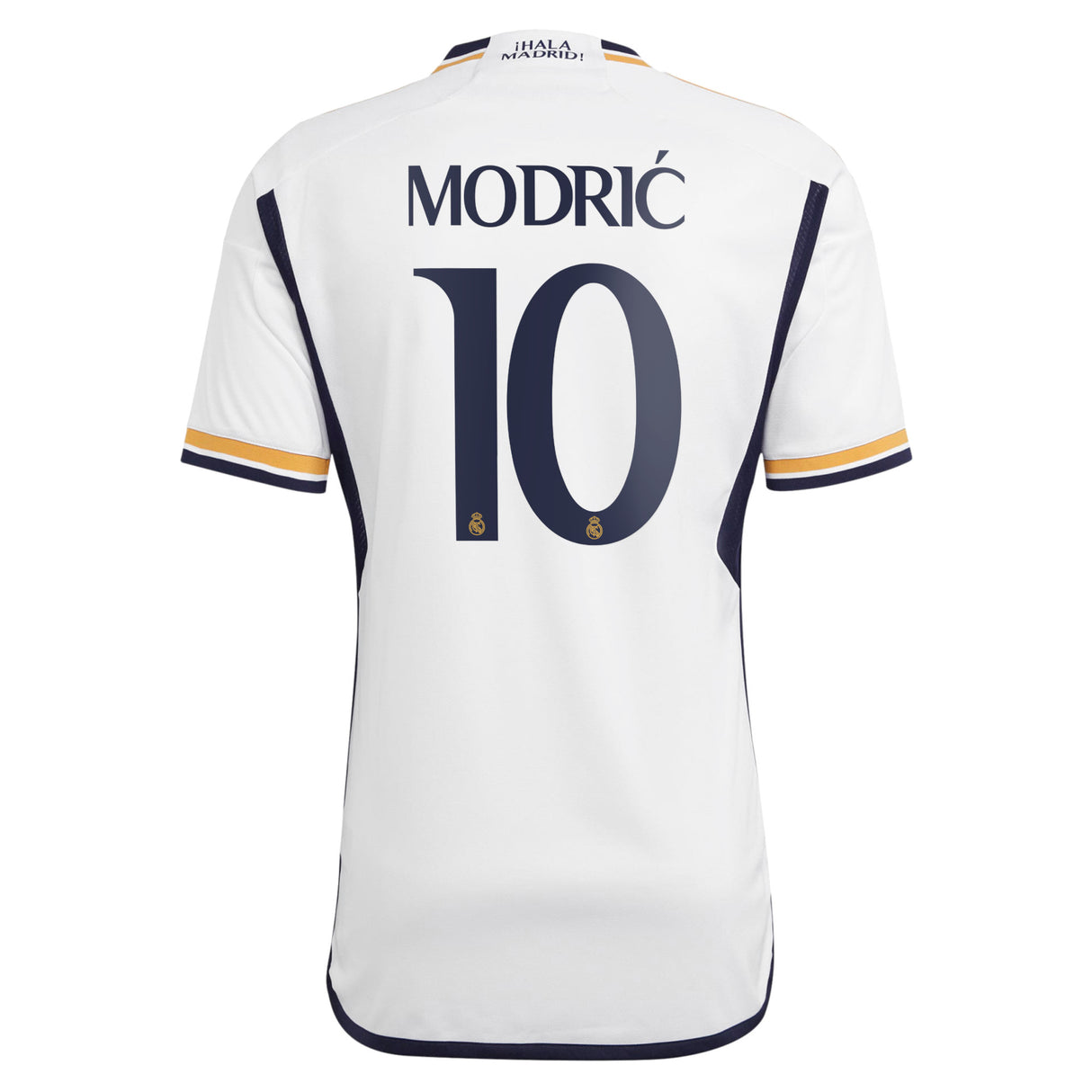 Real Madrid adidas Home Shirt 2023-24 with Modric 10 printing - Kit Captain