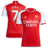 Arsenal adidas Home Shirt 2023-24 with Saka 7 printing - Kit Captain