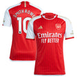 Arsenal adidas Home Shirt 2023-24 with Smith Rowe 10 printing - Kit Captain