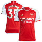 Arsenal adidas Home Shirt 2023-24 with Zinchenko 35 printing - Kit Captain