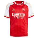 Arsenal adidas Home Shirt 2023-24 - Kids with Trossard 19 printing - Kit Captain