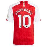 Arsenal adidas Home Shirt 2023-24 - Kids with Smith Rowe 10 printing - Kit Captain